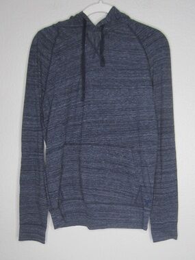 American Eagle Outfitters Gray/Blue Heather Hoodie Lightweight - Size Small